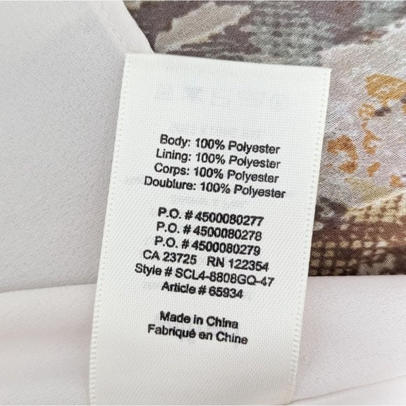 ❌SOLD ❌WILFRED Beaune Dress Pleated Wrap Midi Dress White Snake Print Small - Picture 11 of 11